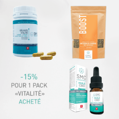 Pack vitalité - infusion + gélules + huiles cbd