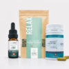 Pack CBD Stress Anxiété Dépression SMC avec huile Full Spectrum 20%, infusion Relax et gélules Vitalité CBD